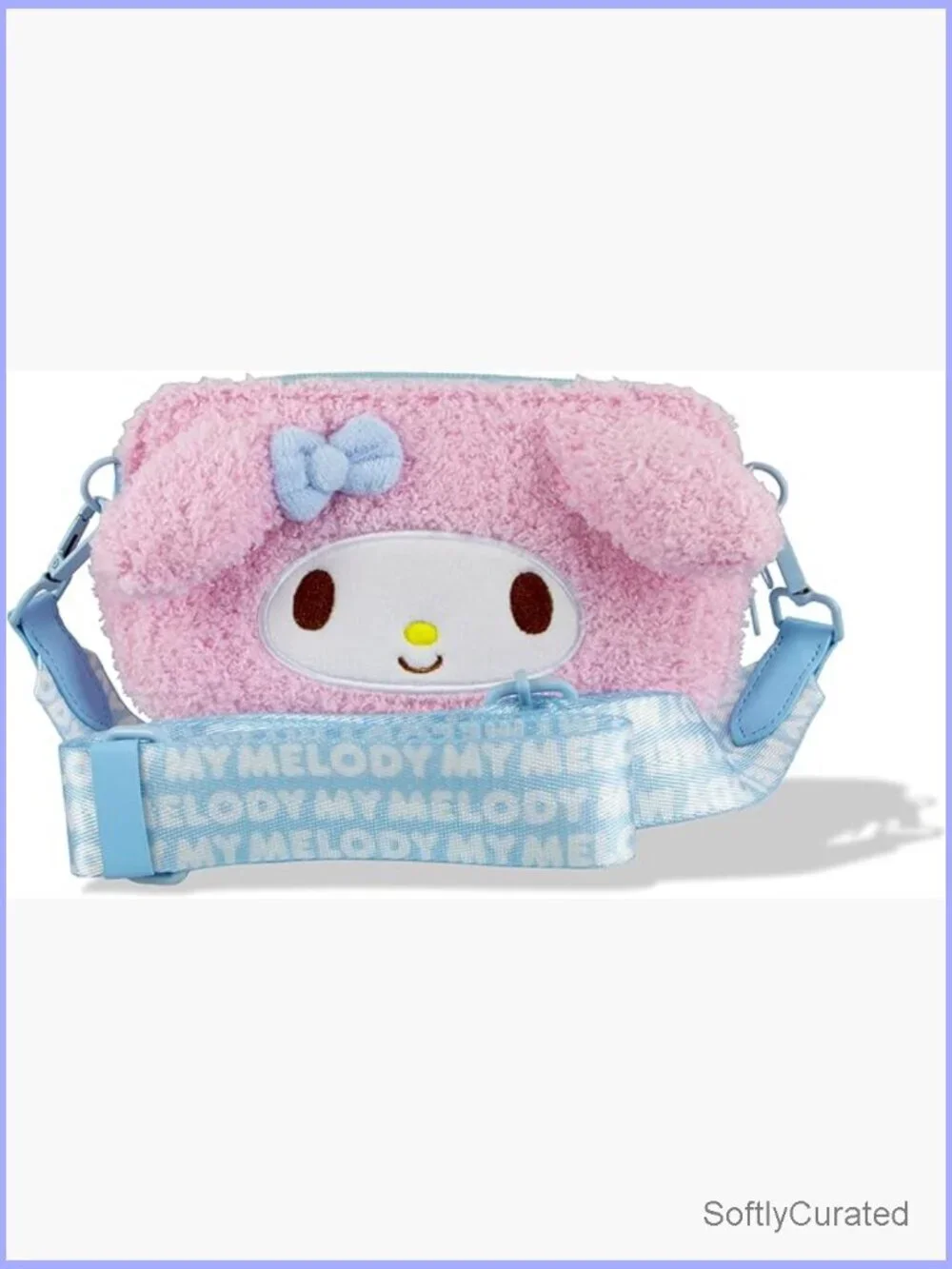 Fuzzy Plush My Melody Crossbody Phone Wallet with Card Slots